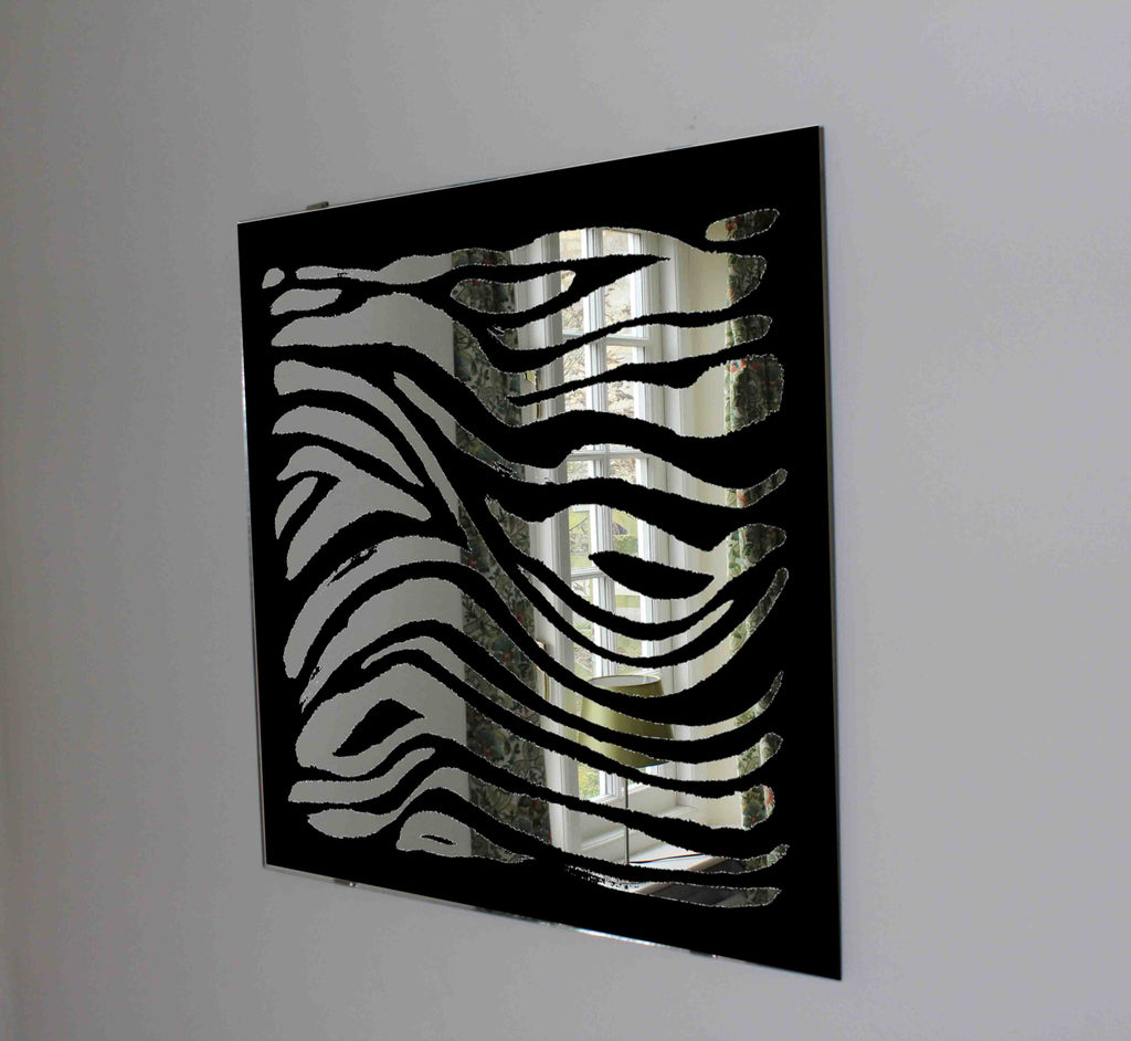 New Product Hand drawn Zebra print (Mirror Art print)  - Andrew Lee Home and Living