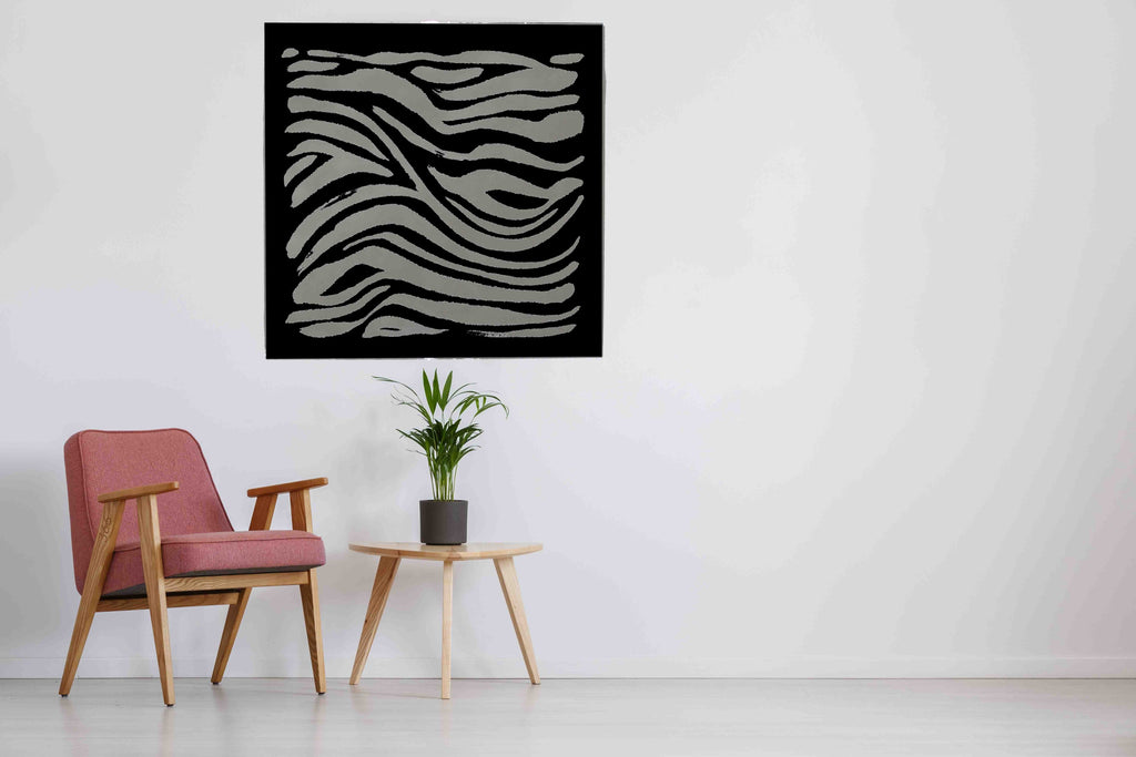 New Product Hand drawn Zebra print (Mirror Art print)  - Andrew Lee Home and Living