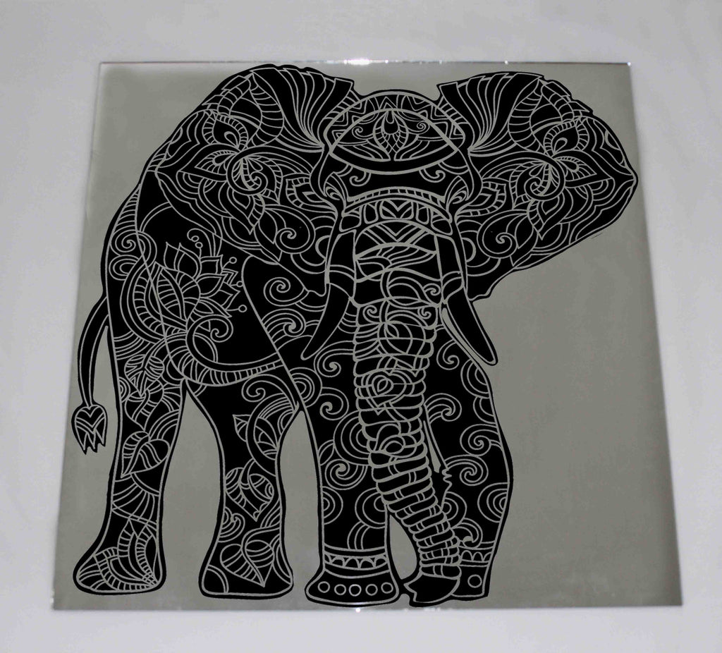 New Product Elephant Silhouette (Mirror Art print)  - Andrew Lee Home and Living