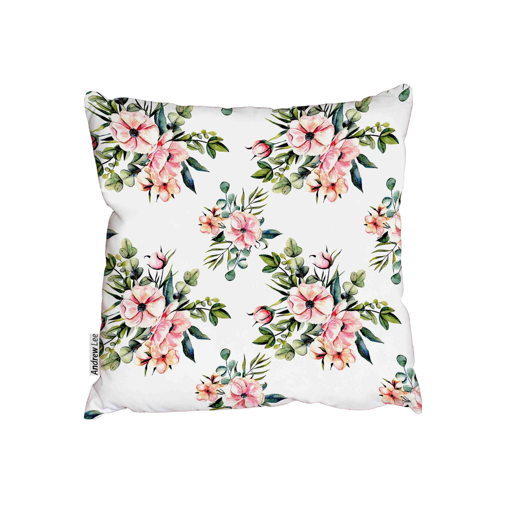 New Product Floral pattern with watercolor pink flowers (Cushion)  - Andrew Lee Home and Living Homeware