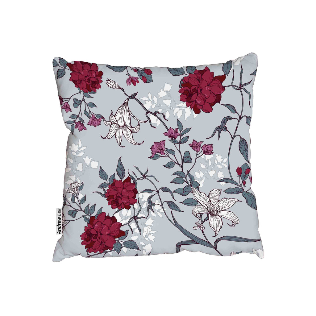 New Product Roses and lilies with leaves (Cushion)  - Andrew Lee Home and Living Homeware