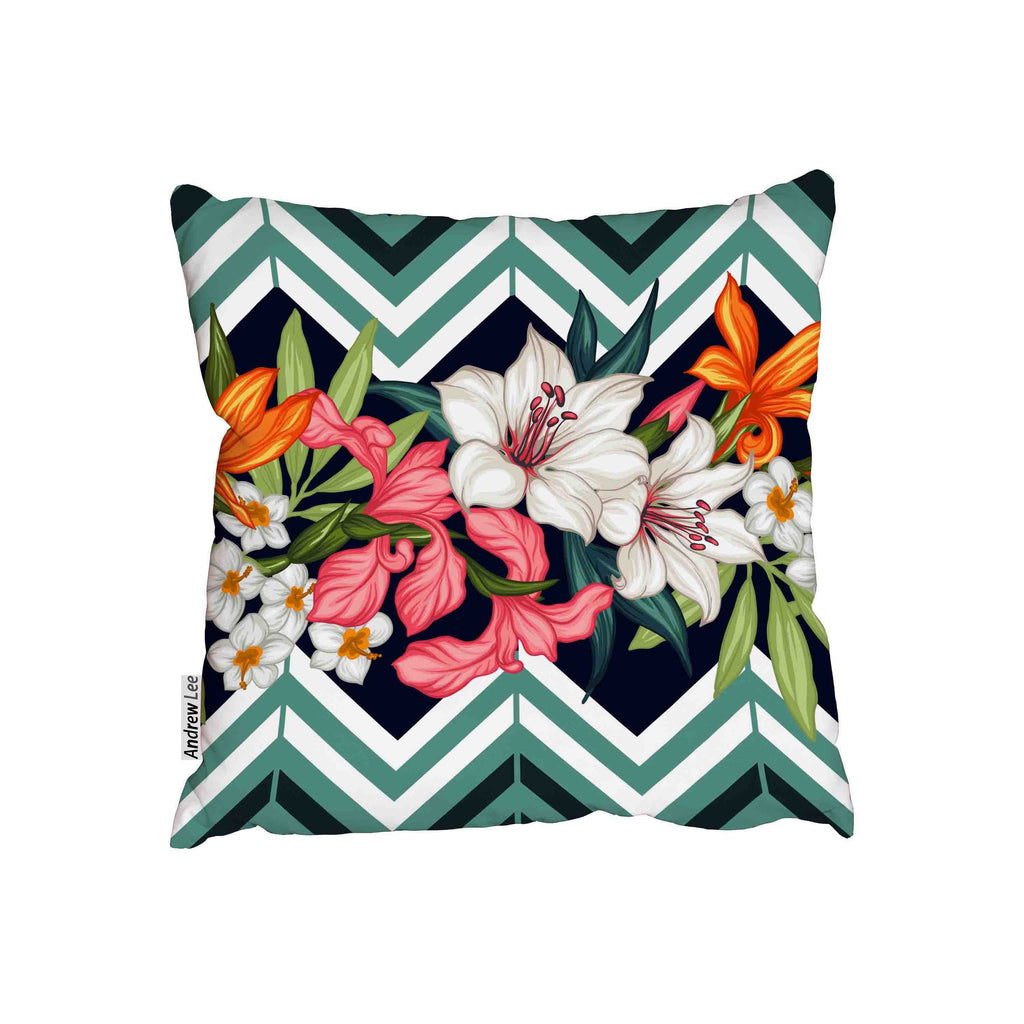 New Product Tropical leaves and flowers (Cushion)  - Andrew Lee Home and Living Homeware