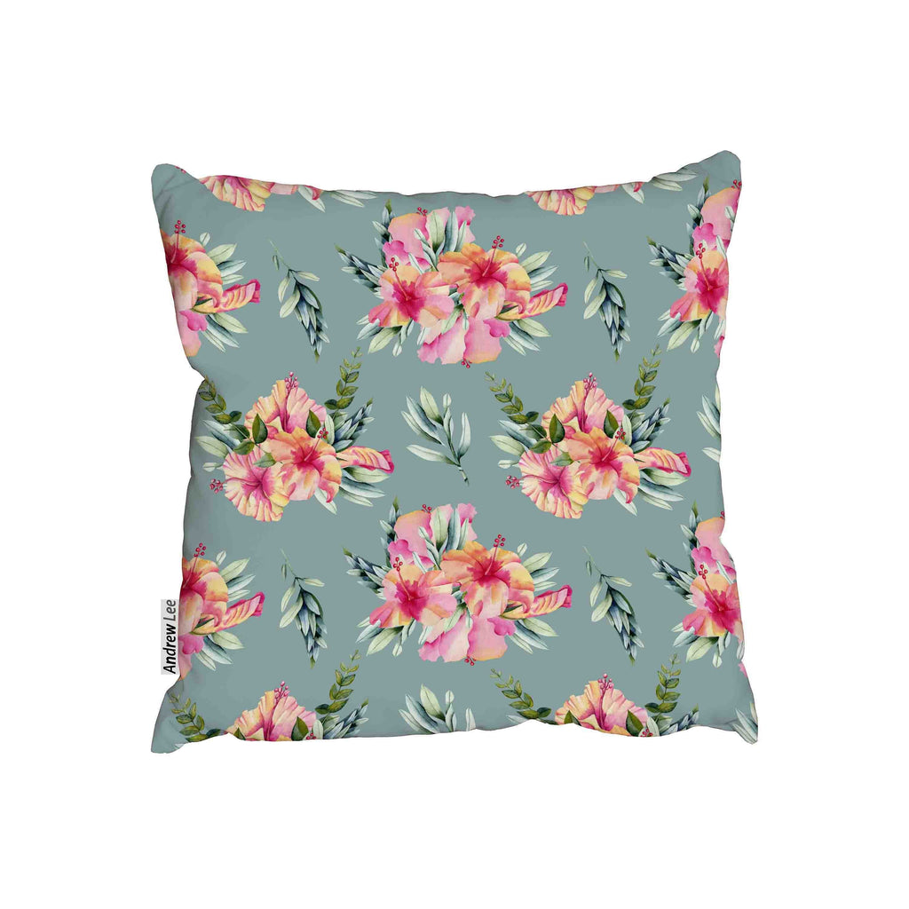 New Product Watercolor hibiscus flowers (Cushion)  - Andrew Lee Home and Living Homeware