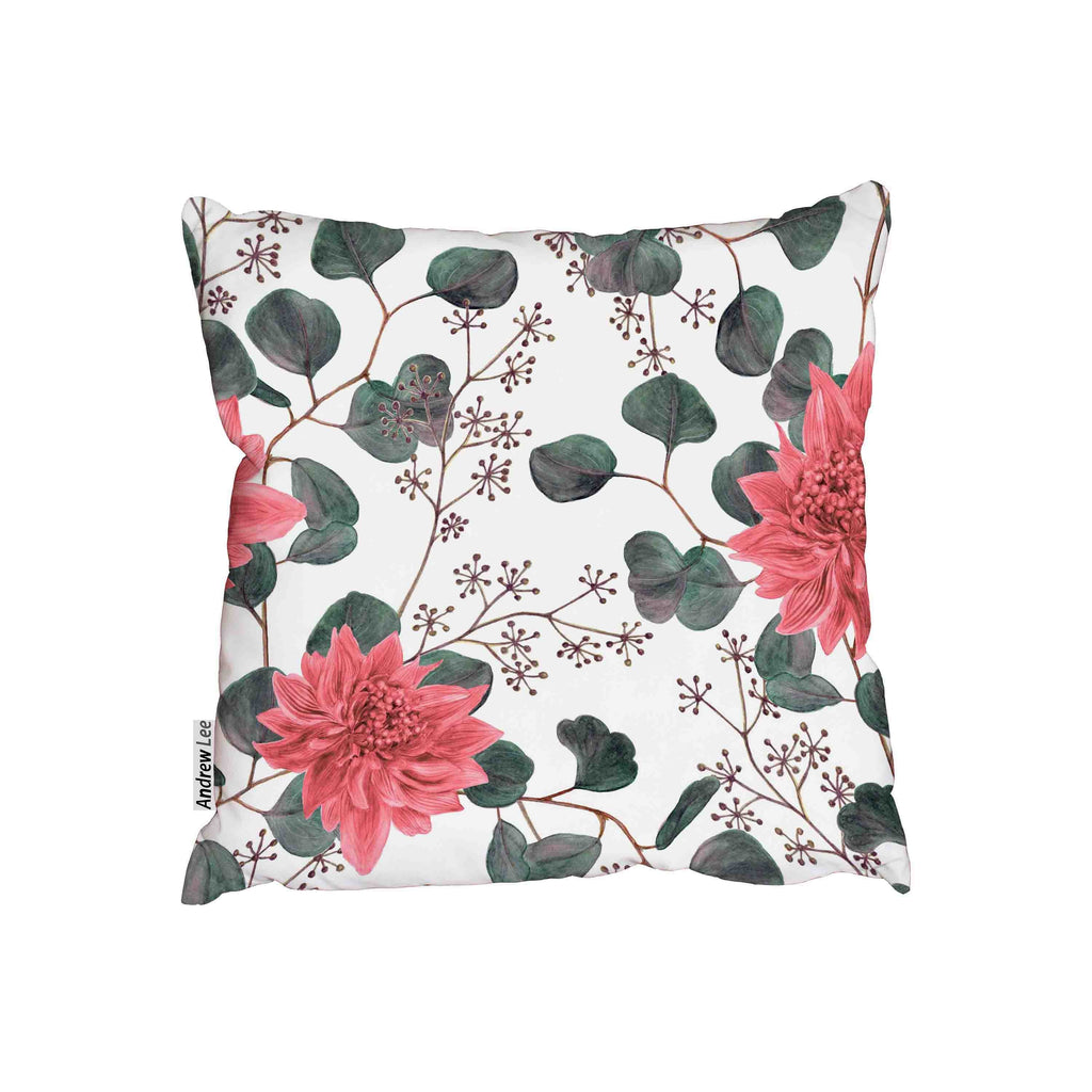 New Product Watercolor Dahlia flowers (Cushion)  - Andrew Lee Home and Living Homeware