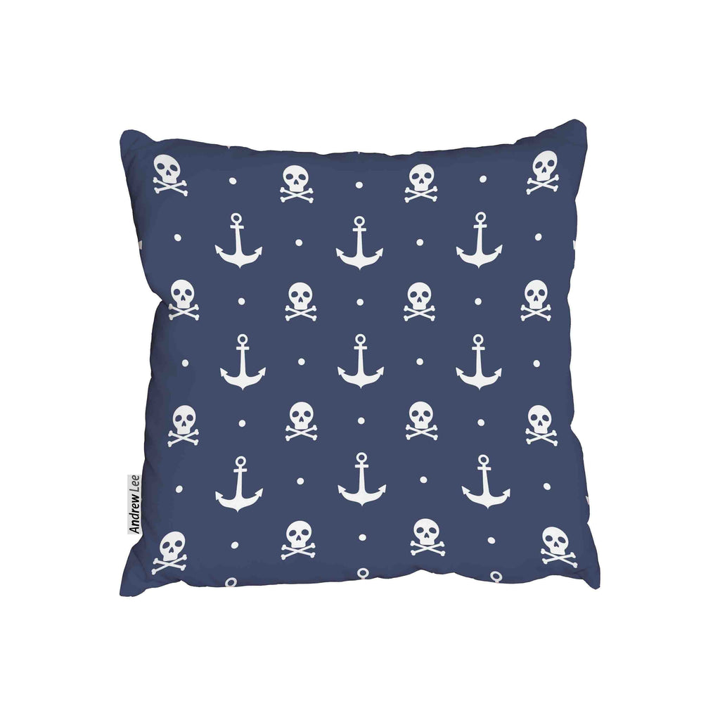New Product Nautical pattern with anchors and skull (Cushion)  - Andrew Lee Home and Living Homeware