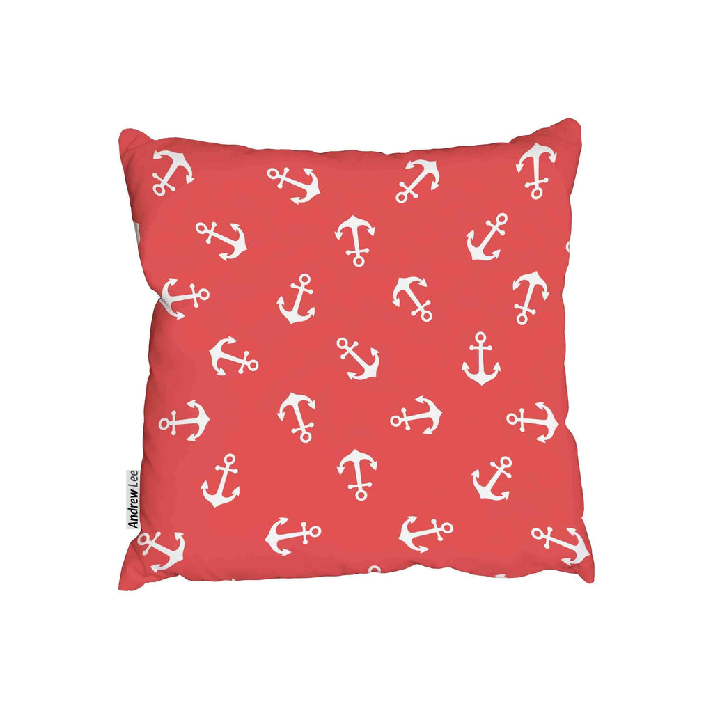 New Product Anchors pattern red (Cushion)  - Andrew Lee Home and Living Homeware
