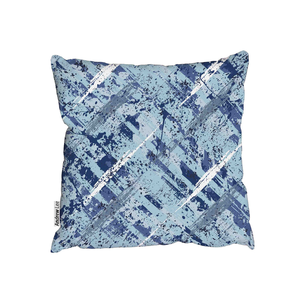 New Product Bold plaid pattern with wild crossing brushstrokes (Cushion)  - Andrew Lee Home and Living Homeware