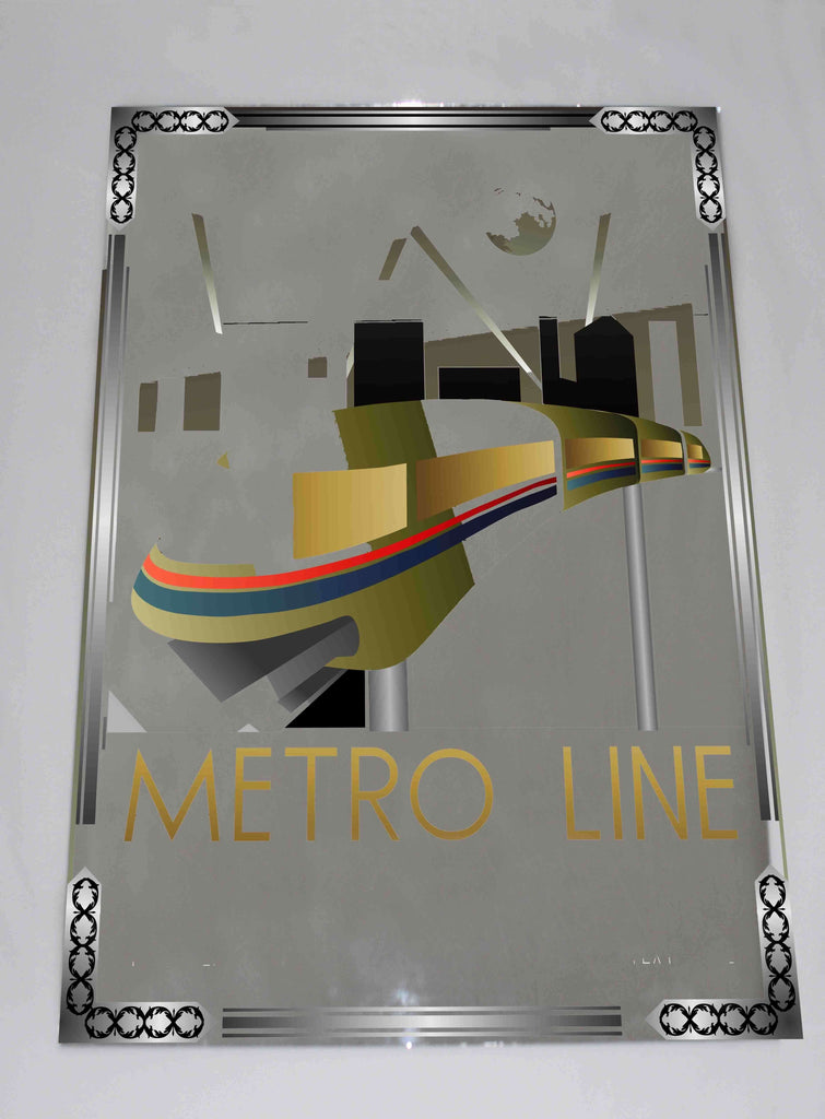 New Product Art deco metro (Mirror Art print)  - Andrew Lee Home and Living Homeware