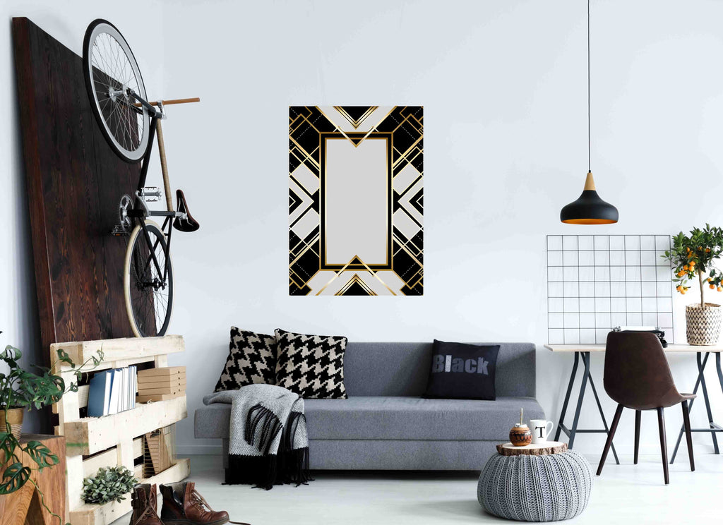 New Product Retro pattern for vintage party (Mirror Art print)  - Andrew Lee Home and Living Homeware