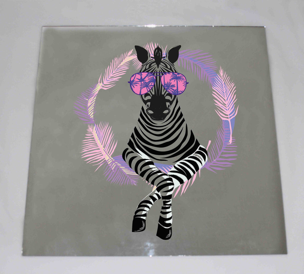 New Product Cool Zebra in Sun Glasses(Mirror Art print)  - Andrew Lee Home and Living Homeware