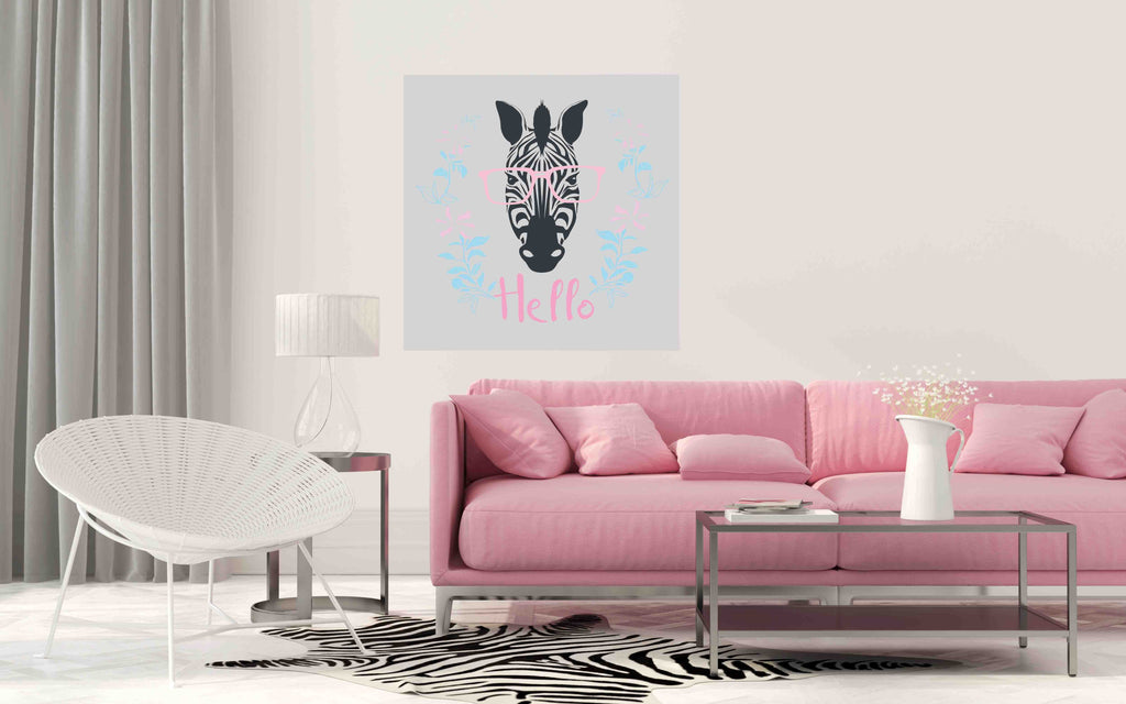 New Product Zebra portrait (Mirror Art print)  - Andrew Lee Home and Living Homeware