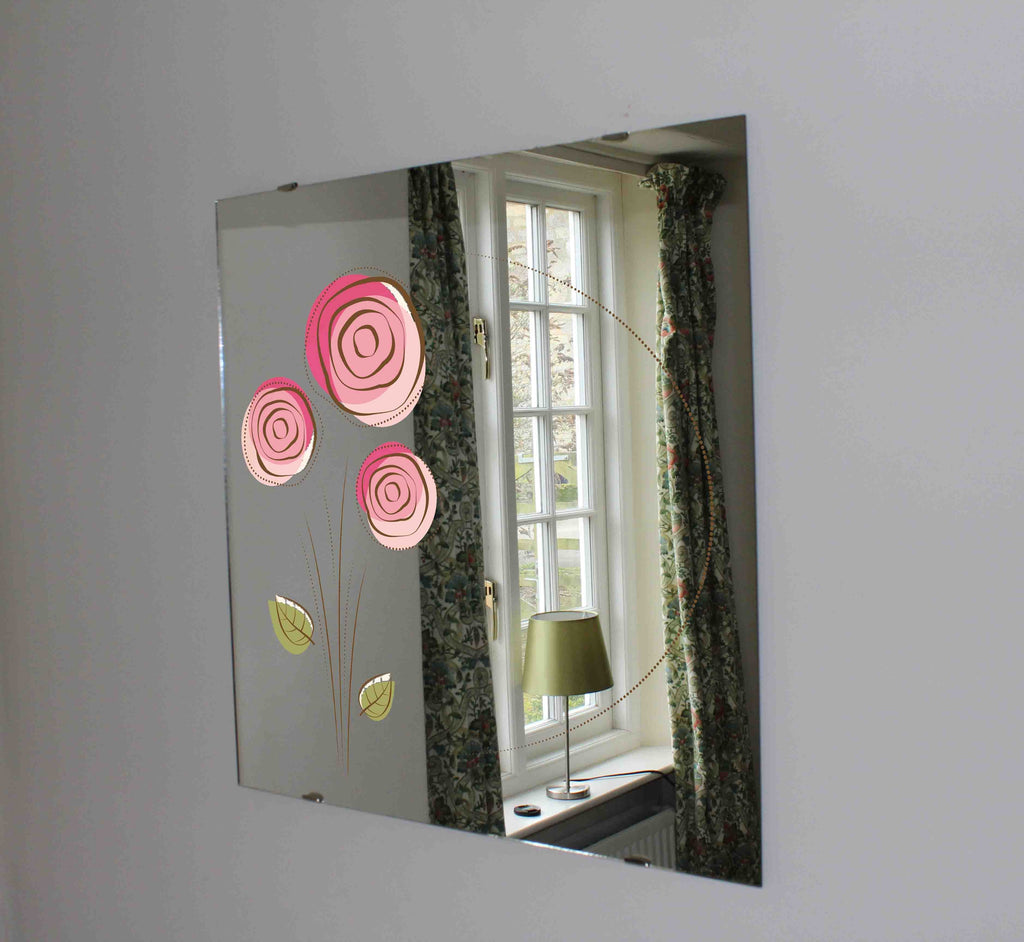 New Product Floral background (Mirror Art print)  - Andrew Lee Home and Living Homeware