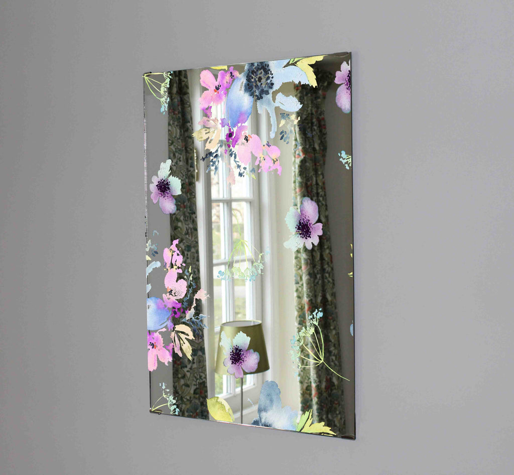 New Product Flowers watercolor. Gentle colors (Mirror Art print)  - Andrew Lee Home and Living Homeware