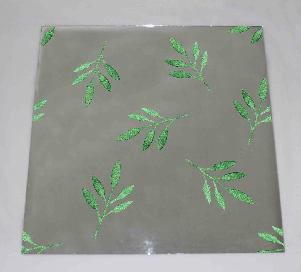 New Product Green herbal pattern with leaves (Mirror Art print)  - Andrew Lee Home and Living Homeware