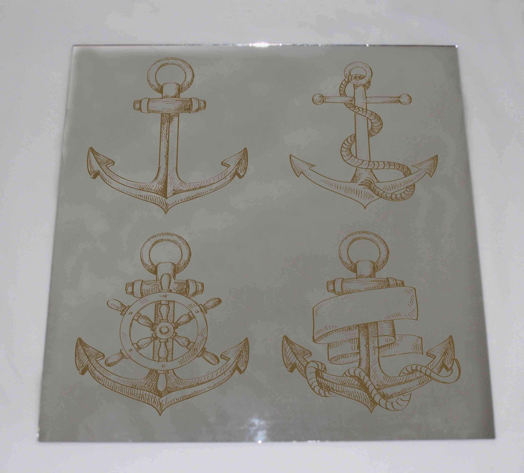 Anchor icon set (Mirror Art print) - Andrew Lee Home and Living