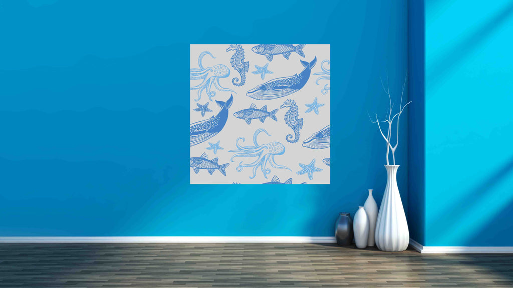 New Product Fish, sea star, whale, sea horse, octopus (Mirror Art print)  - Andrew Lee Home and Living Homeware