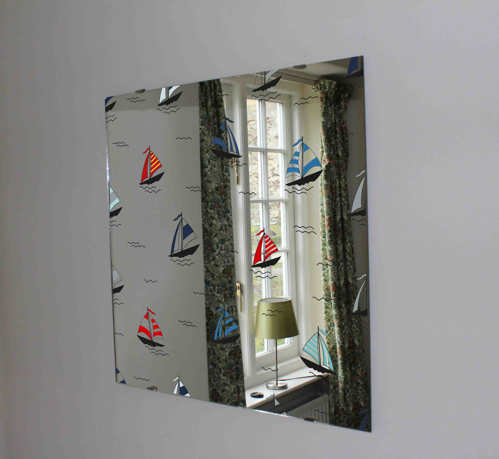 New Product Marine with cartoon boats (Mirror Art print)  - Andrew Lee Home and Living Homeware