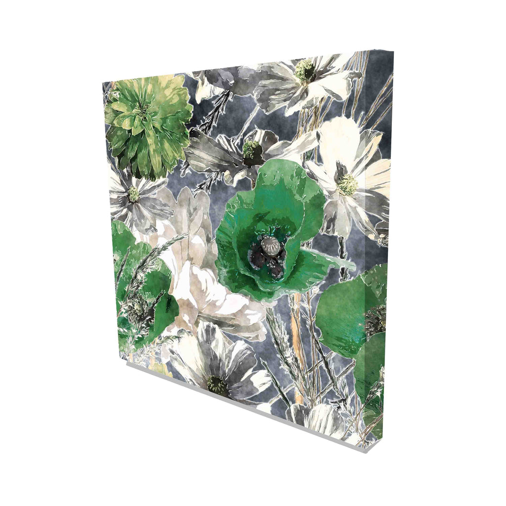 New Product Green poppies and art deco (Canvas Print)  - Andrew Lee Home and Living Homeware