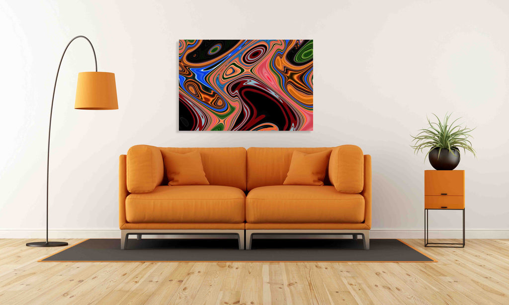 New Product Colorful psychedelic background made of interweaving curved shapes (Canvas Prints)  - Andrew Lee Home and Living Homeware