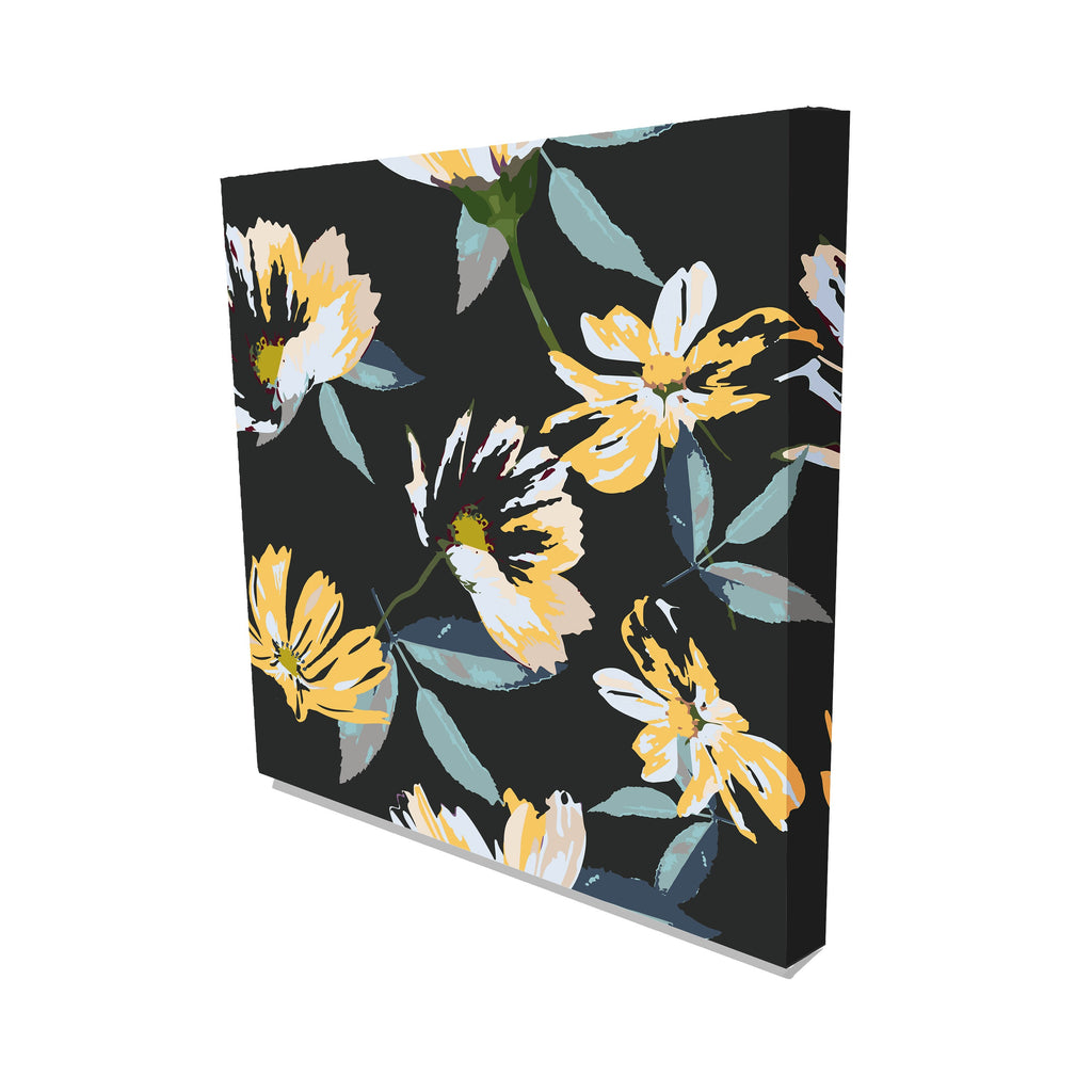 New Product Yellow and Black floral (Canvas Print)  - Andrew Lee Home and Living Homeware