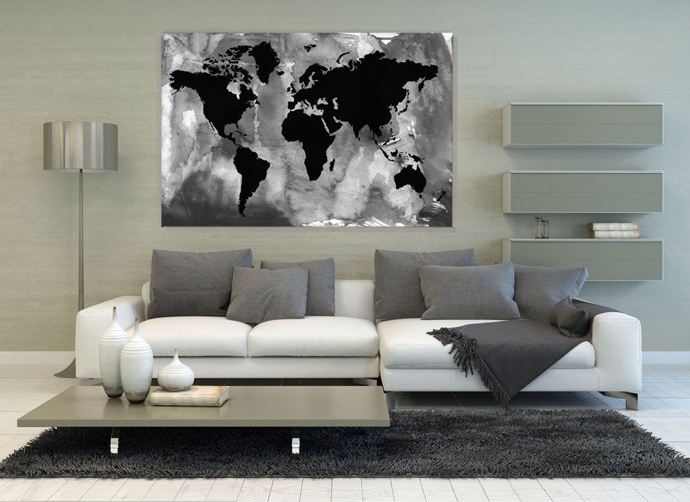 New Product Black And White World Map  - Andrew Lee Home and Living Homeware