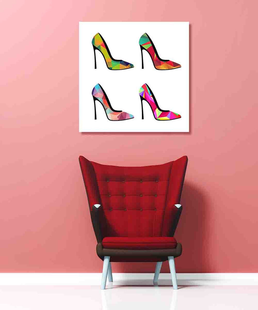 New Product Polygonal shoes (Canvas Print)  - Andrew Lee Home and Living Homeware