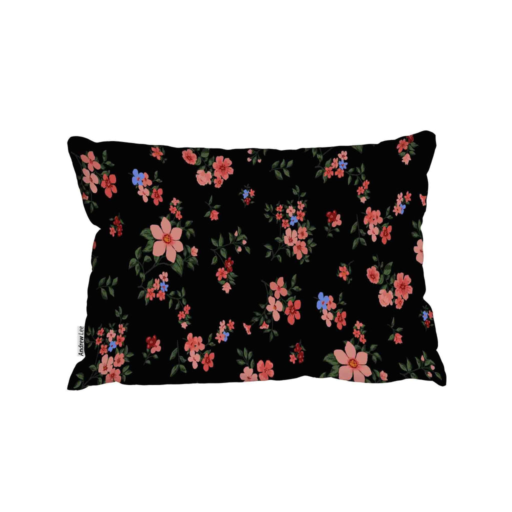 New Product Black and peach floral (Cushion)  - Andrew Lee Home and Living