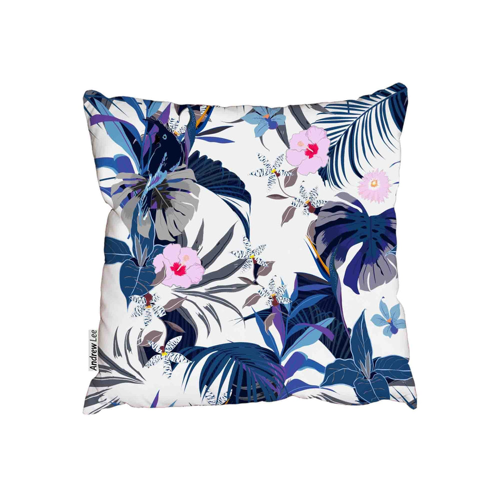 New Product Bright forest flower on navy blue (Cushion)  - Andrew Lee Home and Living