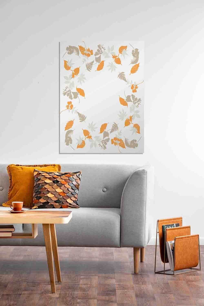 New Product Autumn leaves vintage border (Mirror Art print)  - Andrew Lee Home and Living
