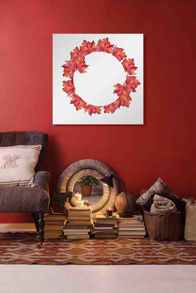 New Product Red maple leaves frame (Mirror Art print)  - Andrew Lee Home and Living