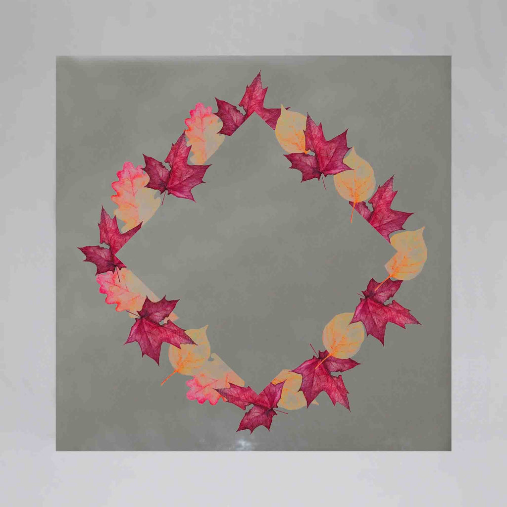 New Product Red & Orange Leaves Frame (Mirror Art print)  - Andrew Lee Home and Living
