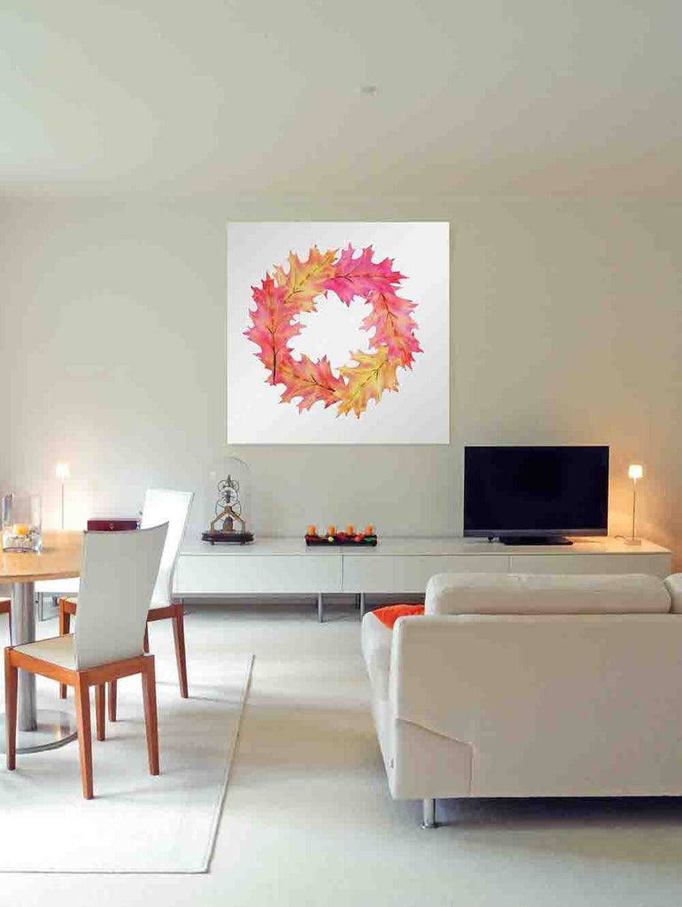 New Product Watercolour wreath (Mirror Art print)  - Andrew Lee Home and Living