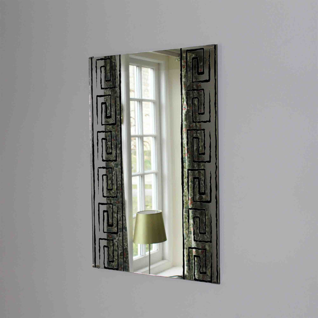 New Product Black and white greek meander (Mirror Art print)  - Andrew Lee Home and Living