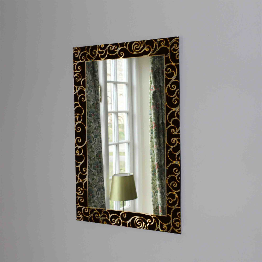 New Product Gold frame with ornament scrolls (Mirror Art print)  - Andrew Lee Home and Living