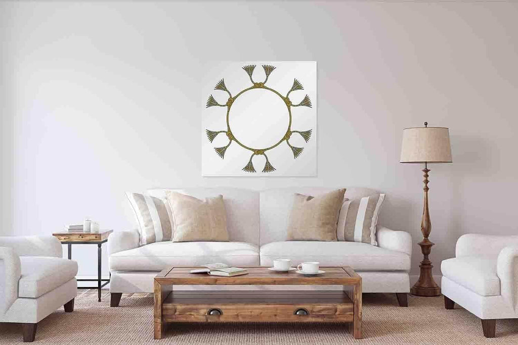 New Product Ancient Egyptian lotus motifs (Mirror Art print)  - Andrew Lee Home and Living