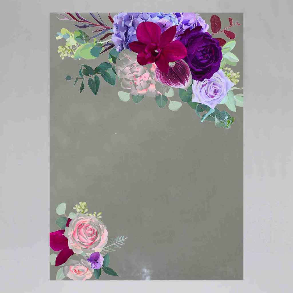 New Product Elegant seasonal dark flowers (Mirror Art print)  - Andrew Lee Home and Living