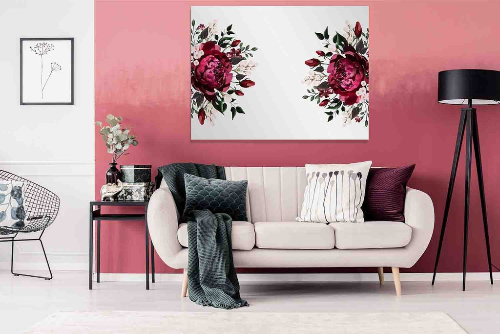 New Product Marsala dark red peony (Mirror Art print)  - Andrew Lee Home and Living