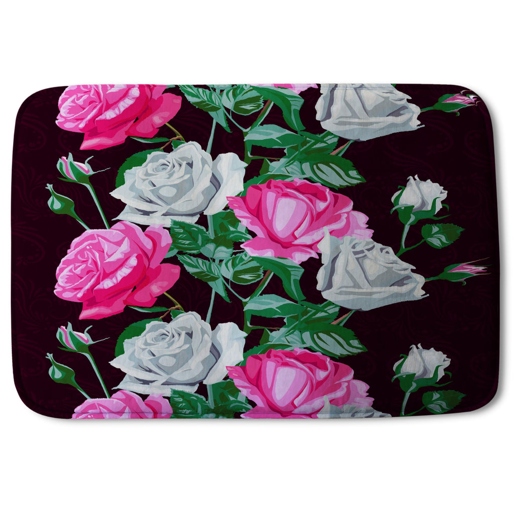 Bathmat - New Product Pink and White Flowers (Bath Mats)  - Andrew Lee Home and Living