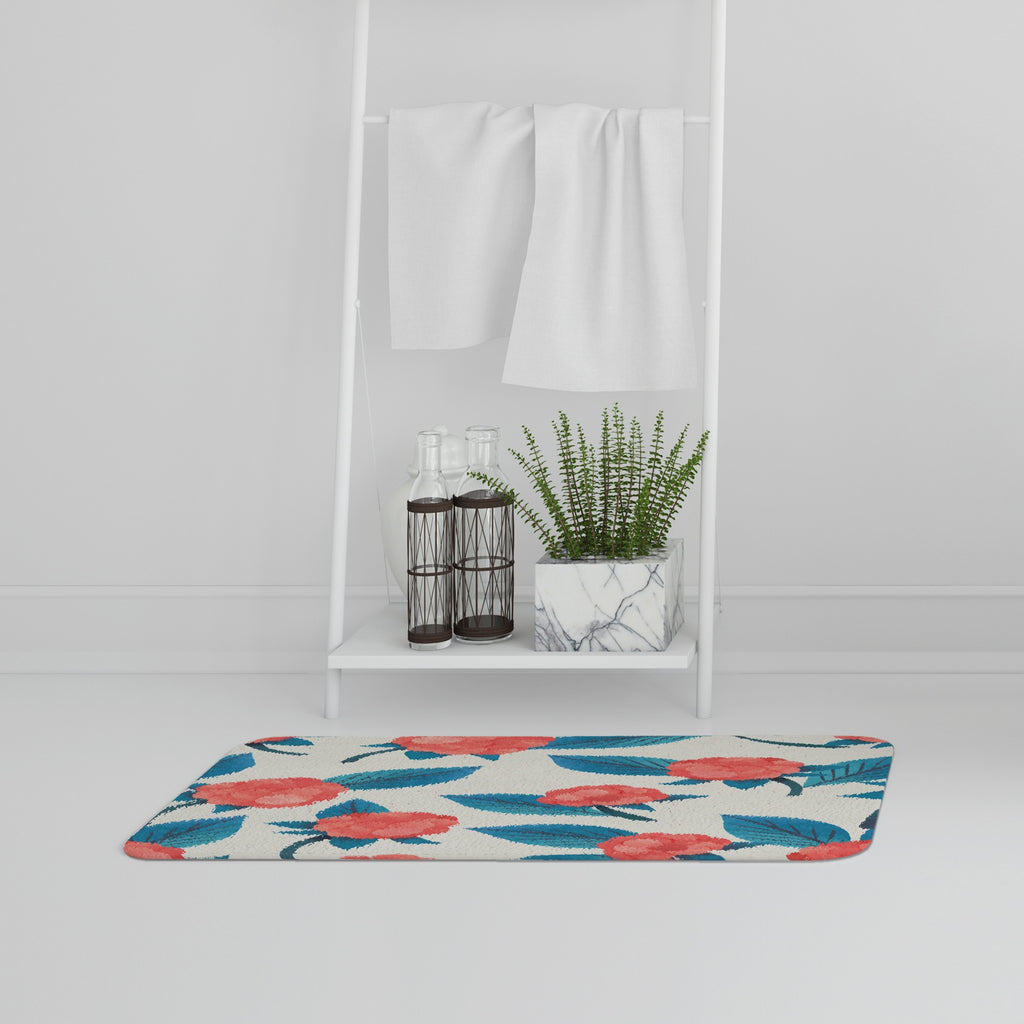 Bathmat - New Product Watercolour floral pattern (Bath Mats)  - Andrew Lee Home and Living