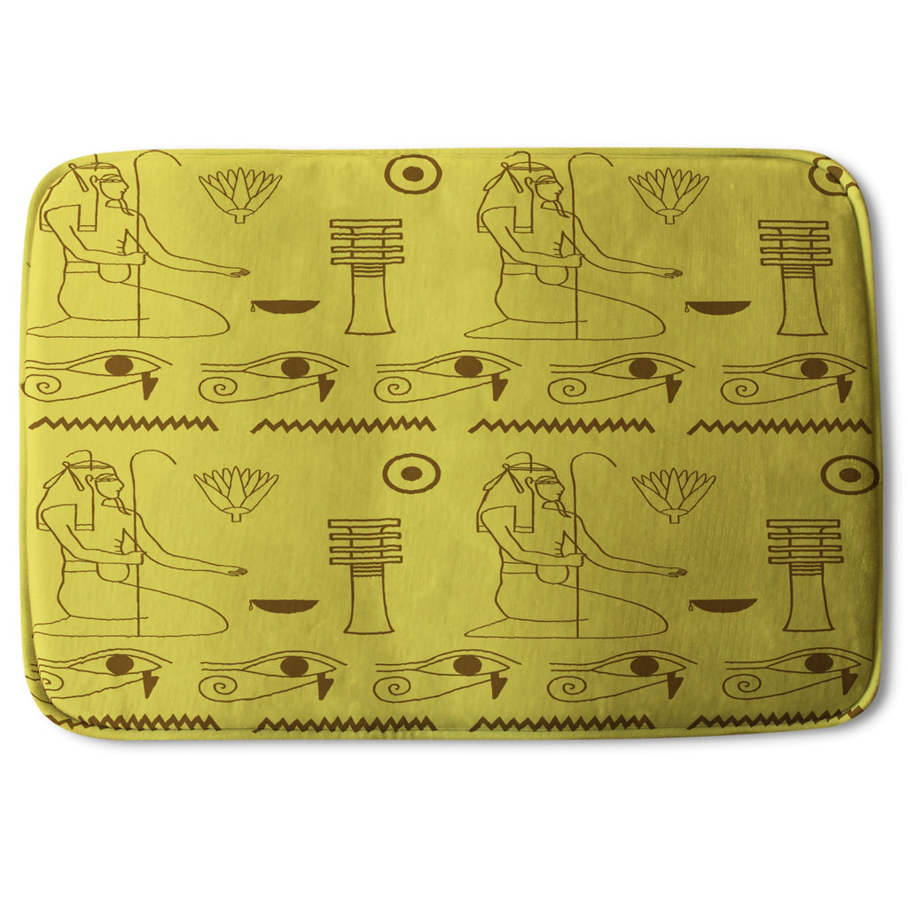 Bathmat - New Product Pattern of Egyptian hieroglyphics (Bath Mats)  - Andrew Lee Home and Living