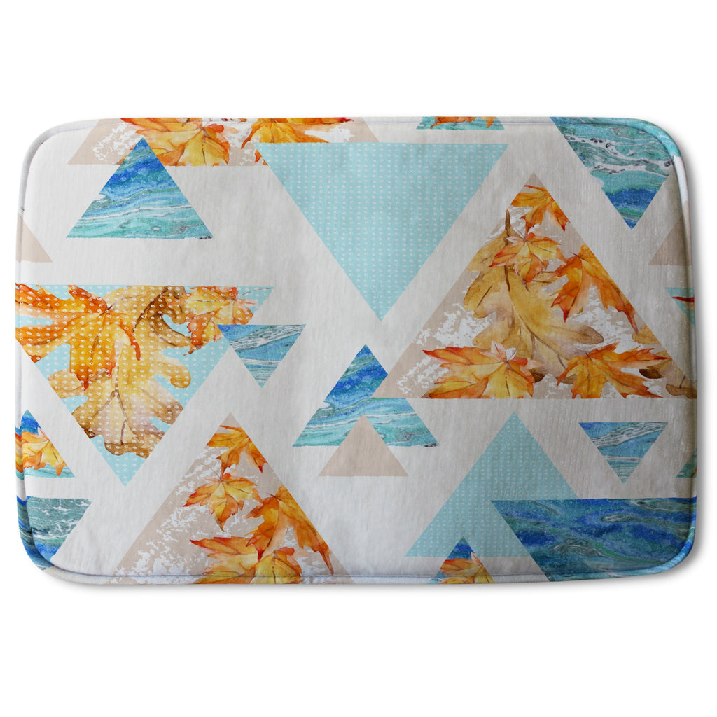 Bathmat - New Product Triangles with maple, oak leaves, marble (Bath Mats)  - Andrew Lee Home and Living