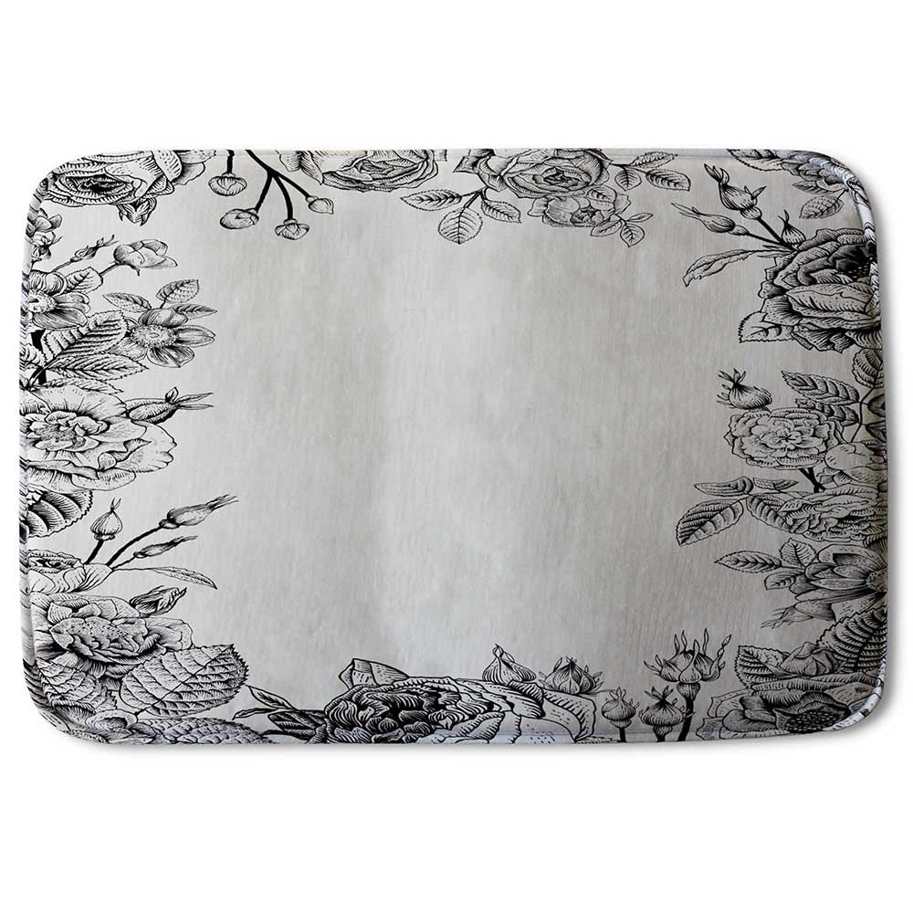 Bathmat -  New Product Hand Drawn Roses (Bath Mats)  - Andrew Lee Home and Living