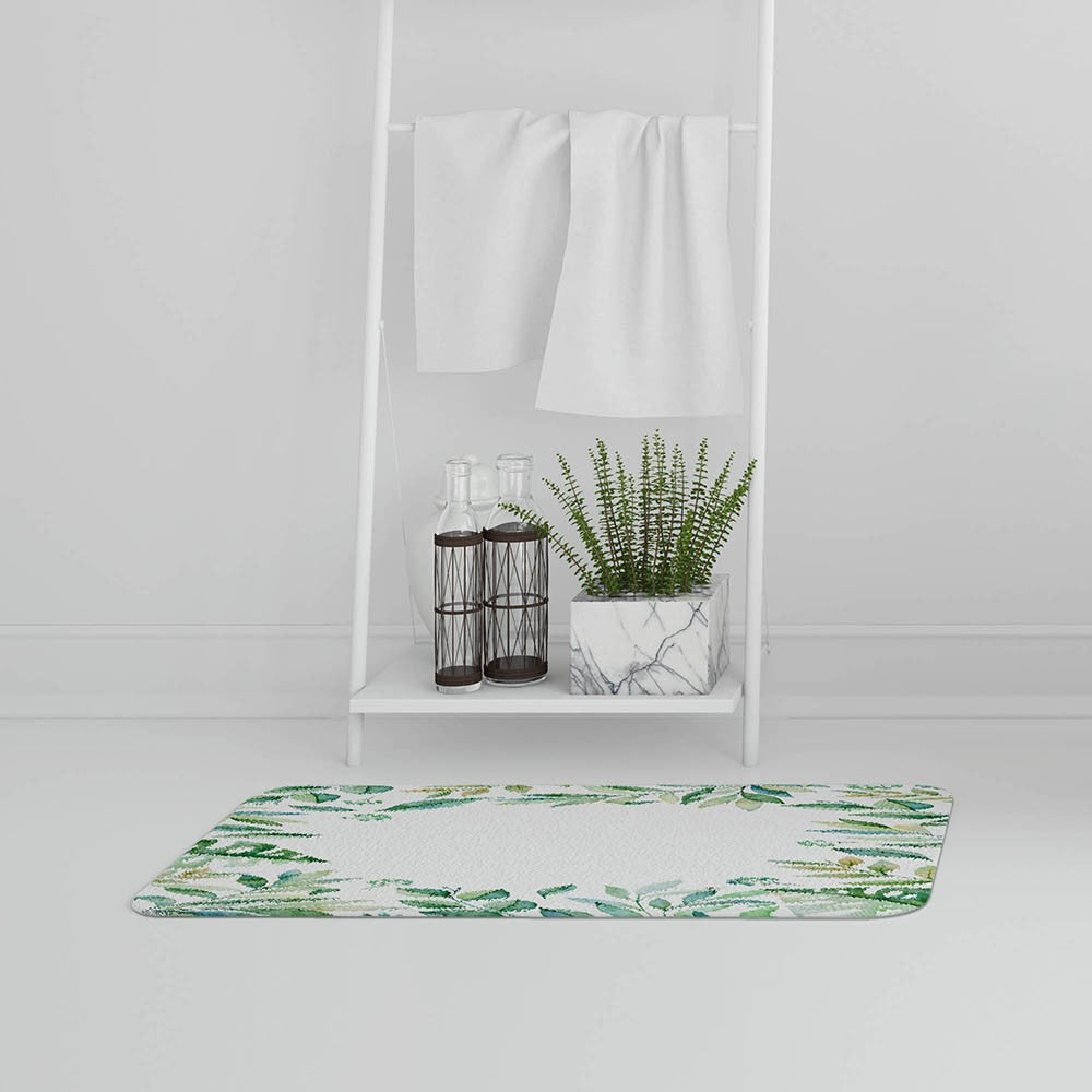 Bathmat -  New Product Light Botanical Leaves (Bath Mats)  - Andrew Lee Home and Living