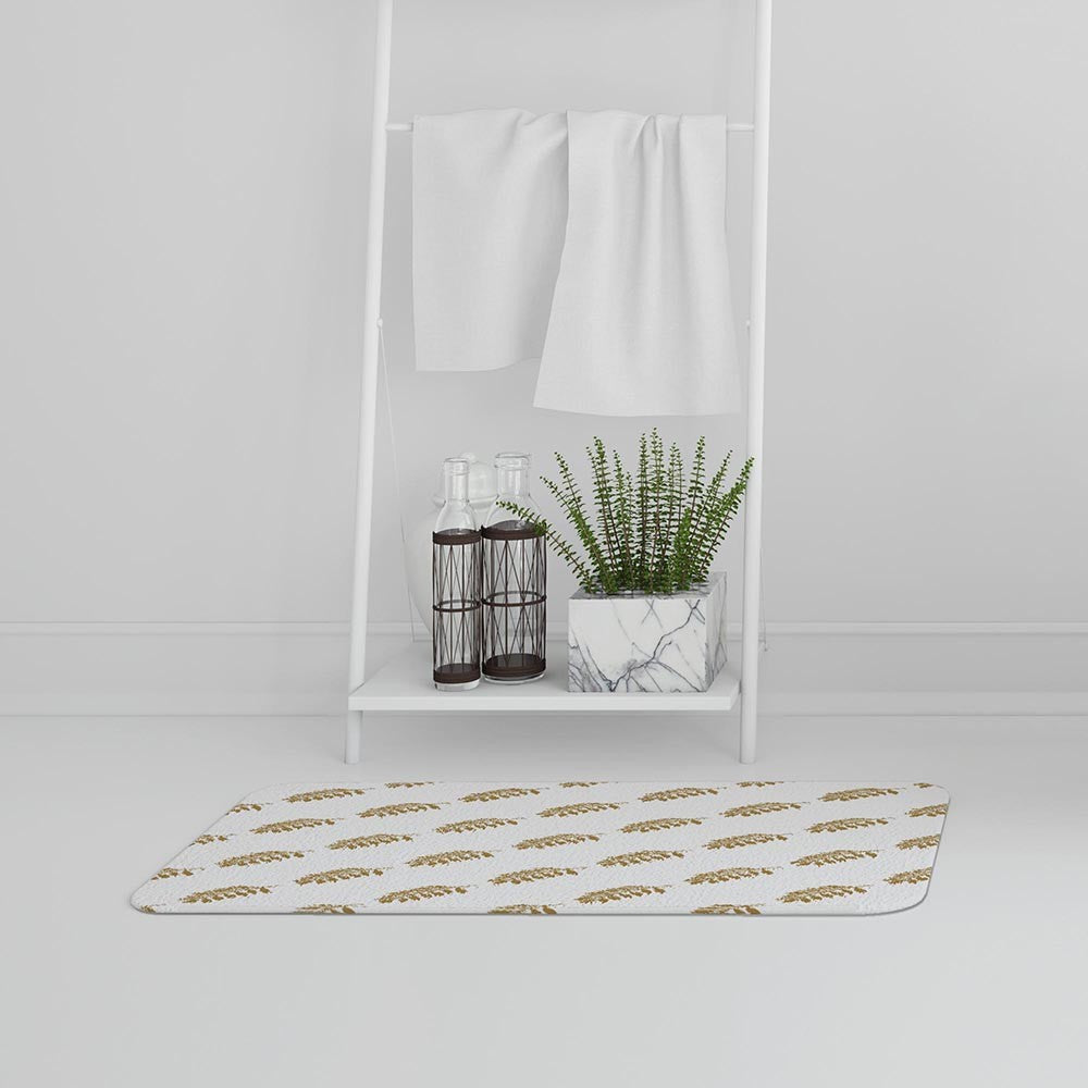 Bathmat -  New Product Gold Leaf Pattern (Bath Mats)  - Andrew Lee Home and Living