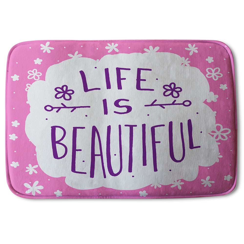 Bathmat - New Product Life Is Beautiful (Bath Mats)  - Andrew Lee Home and Living