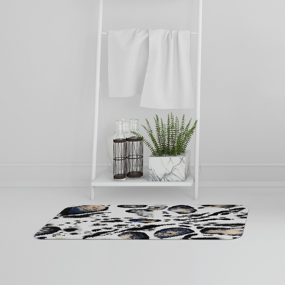 Bathmat - New Product Leopard Print with Blue (Bath Mats)  - Andrew Lee Home and Living