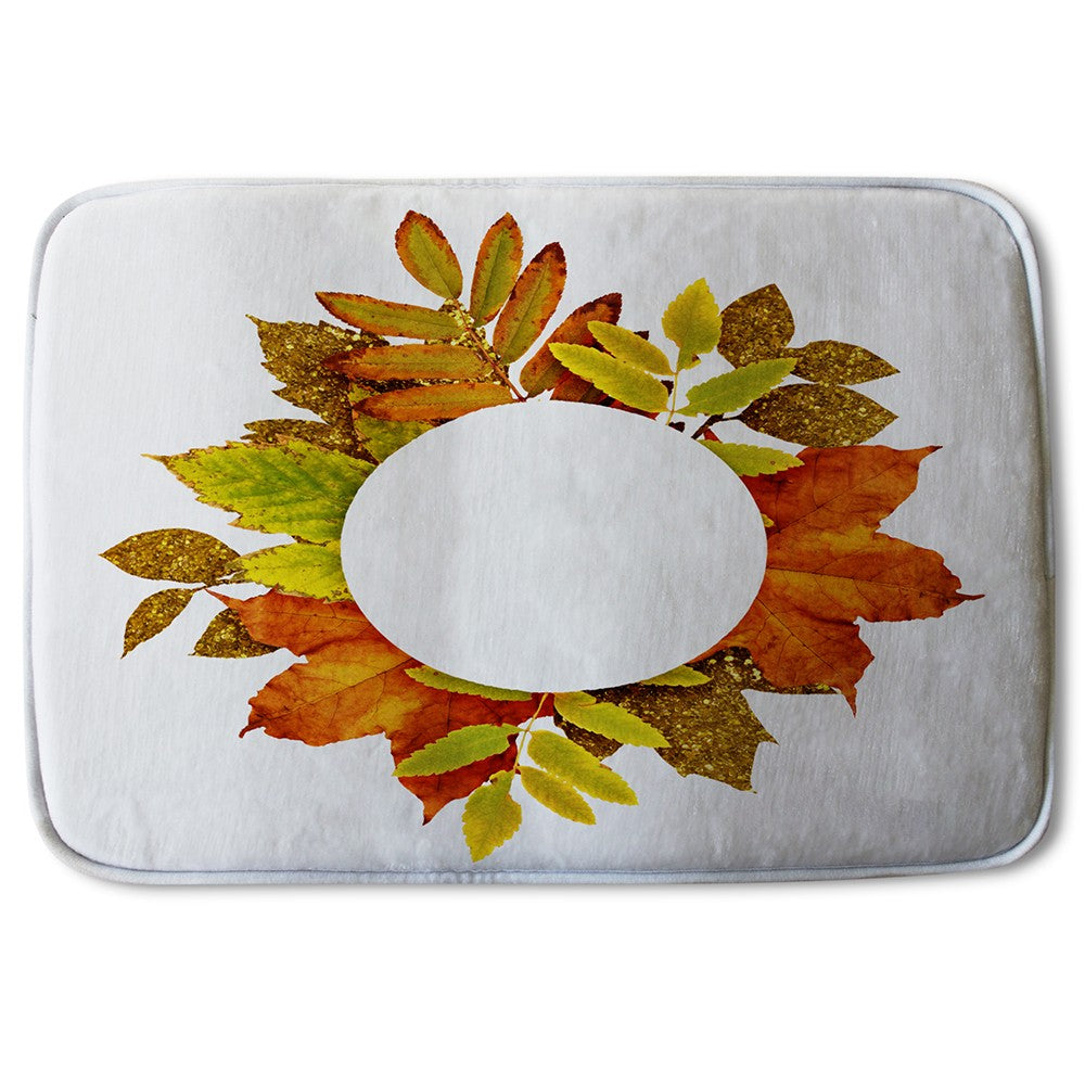 Bathmat - New Product Circled Autumn Leaves (Bath Mats)  - Andrew Lee Home and Living