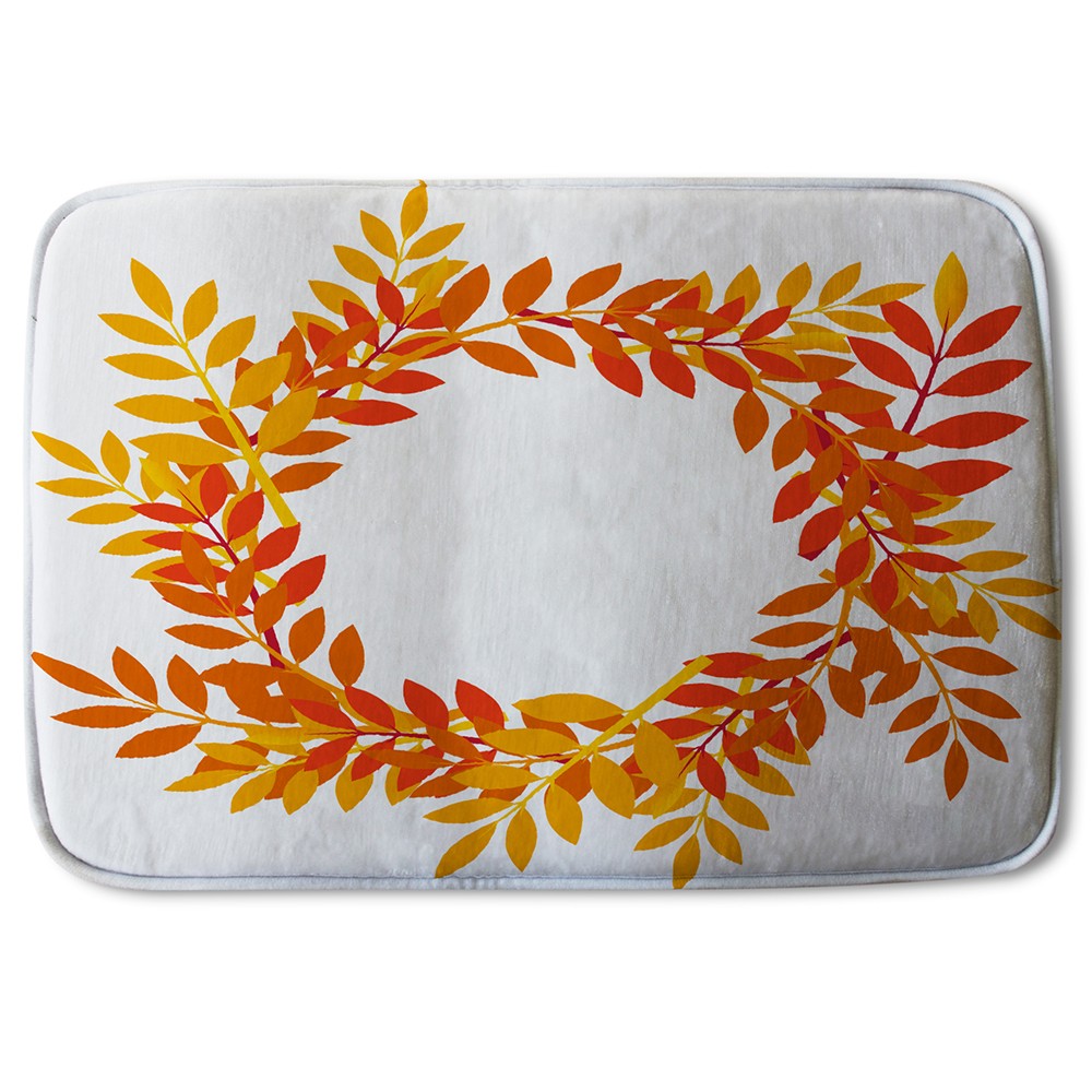 Bathmat - New Product Orange & Red Autumn Leaves (Bath Mats)  - Andrew Lee Home and Living