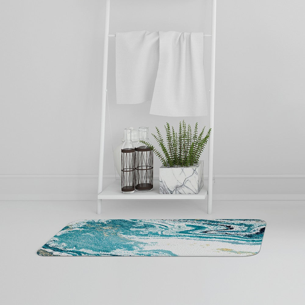 Bathmat - New Product Blue Marble (Bath Mats)  - Andrew Lee Home and Living