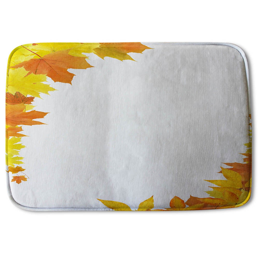 Bathmat - New Product Yellow Autumn Border (Bath Mats)  - Andrew Lee Home and Living